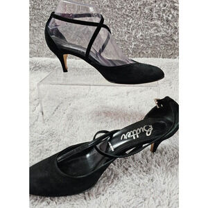 BUTTER Brand Black Suede Leather‎ D'Orsay Strappy Heels US 7, MADE IN ITALY